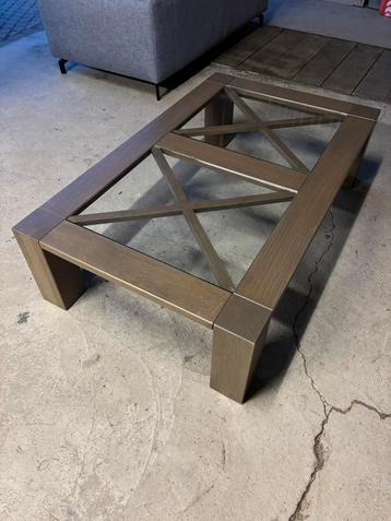 Gratis salontafel Dublin hout en glas inleg  beschikbaar voor biedingen