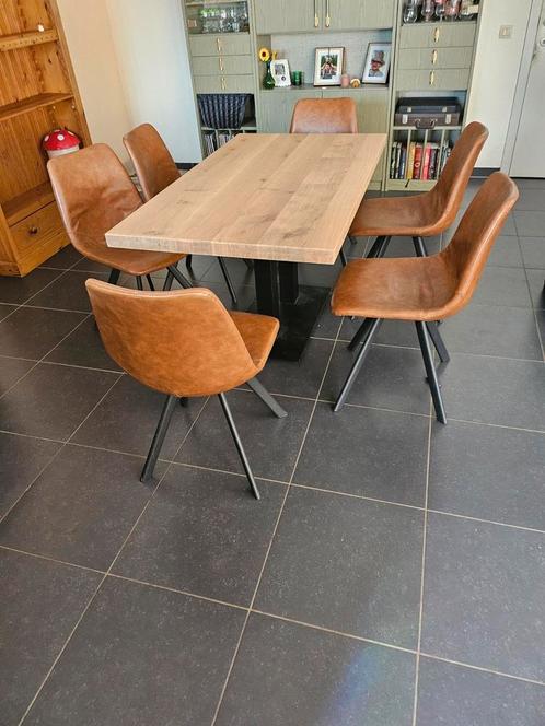 Tafel plus 6 stoelen, Huis en Inrichting, Stoffering | Vloerbedekking, Zo goed als nieuw, Ophalen