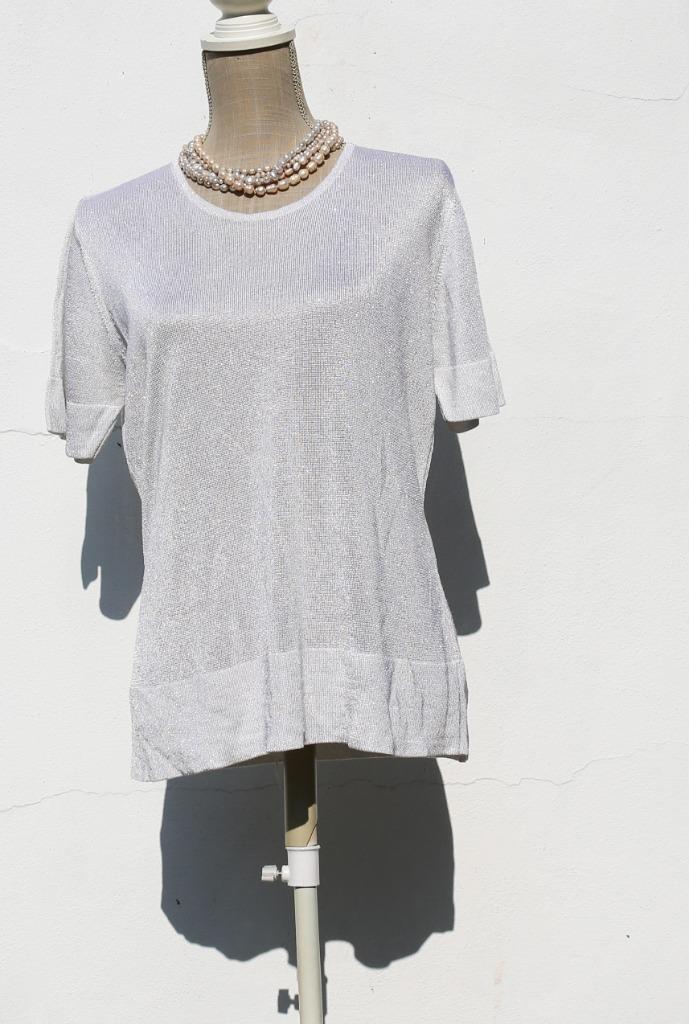 Prachtige zilveren blouse Xandres L, Kleding | Dames, Blouses en Tunieken, Nieuw, Maat 38/40 (M), Ophalen of Verzenden