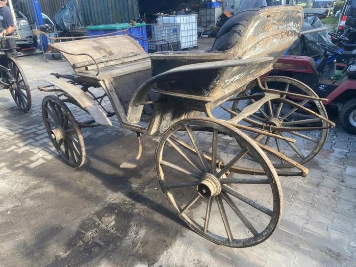 Paardenkoets menwagen antiek waggeryds vagnfabrik, Antiek en Kunst, Antiek | Overige Antiek, Ophalen of Verzenden