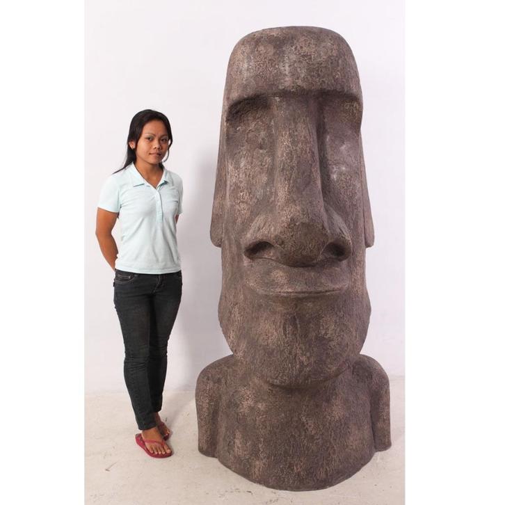 Easter Island Moai Dark – Paaseiland Hoogte 182 cm, Verzamelen, Beelden en Beeldjes, Nieuw, Ophalen