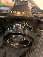 Foto toestel. Canon T 70 Met Lens Flash Opbergzak Boekje erb, TV, Hi-fi & Vidéo, Appareils photo analogiques, Enlèvement, Comme neuf