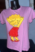 Lisa Simpson shirt, Comme neuf, Manches courtes, Taille 36 (S), Rose