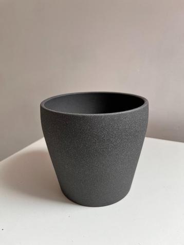 Bloempot - grijs - 12 cm, Intérieur, Moins de 25 cm, Comme neuf, Enlèvement