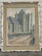 Aquarelle st vaast signe max legout, Antiek en Kunst, Kunst | Schilderijen | Klassiek, Ophalen of Verzenden