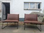 Lederen bruine stoelen, Huis en Inrichting, Stoelen, Ophalen, Zo goed als nieuw