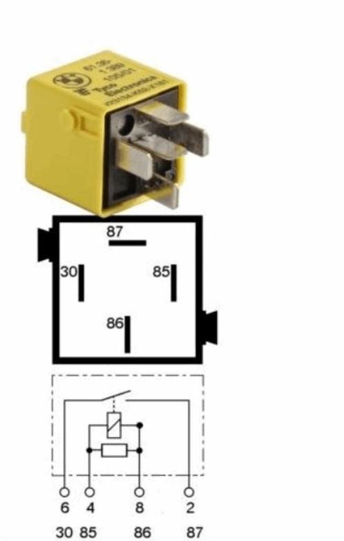 Relais geel brandstofpomp BMW 3 serie E30 61311378301 137830, Auto-onderdelen, Elektronica en Kabels, BMW, Gebruikt, Ophalen of Verzenden