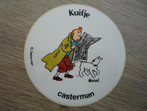 Stripsticker Kuifje - Casterman Uitgeverij - 1990, Verzamelen, Stripfiguren, Nieuw, Plaatje, Poster of Sticker, Kuifje, Ophalen of Verzenden