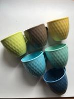 6 TASSES & 6 SOUCOUPES NEUVES couleurs  4,50€ le tout, Enlèvement ou Envoi, Neuf