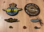 Lot Belgische Luchtmacht, Verzamelen, Ophalen of Verzenden, Luchtmacht, Embleem of Badge