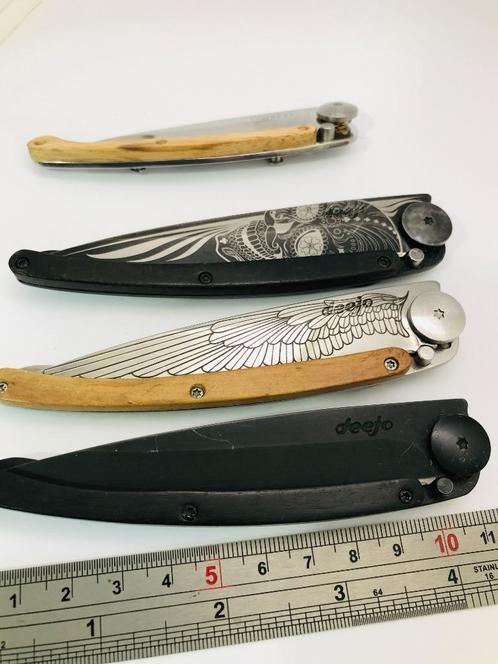 4x set Deejo  37g Olive wood Tattoo Dark wood Butterfly Ultr, Caravans en Kamperen, Kampeergereedschap, Gebruikt, Ophalen of Verzenden