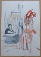 ALBERT DE DEKEN / 2x NAAKT / ORIGINEEL WERK / 42x30cm / SIG, Antiek en Kunst, Kunst | Schilderijen | Modern, Ophalen of Verzenden