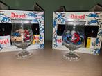 Duvel boxen met gesigneerde glazen kat en hond Iwan Smit, Ophalen of Verzenden, Zo goed als nieuw