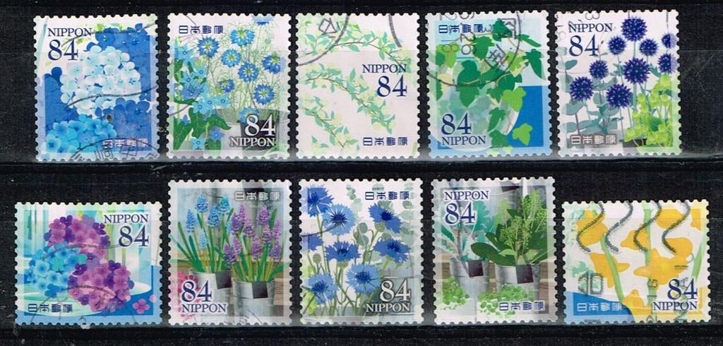 Timbres japonais - K 5541 - présentoir à fleurs, Timbres & Monnaies, Timbres | Asie, Affranchi, Asie orientale, Envoi