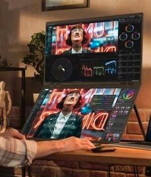 23.8” Dubbele (Dual) Opvouwbare Monitor - 100Hz - Nieuwstaat beschikbaar voor biedingen