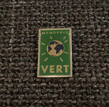 PIN - MONOPRIX VERT, Envoi, Utilisé, Autres sujets/thèmes, Insigne ou Pin's