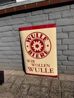 Wulle Bier emaille reclamebord, Ophalen of Verzenden, Gebruikt, Reclamebord