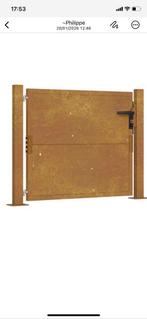 Portail en acier corten de 1 m x 1 m, Jardin & Terrasse, Neuf, Acier, 100 à 150 cm, Enlèvement