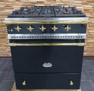 🔥Luxe Lacanche Fornuis 70cm zwart en messing 4 pits 1 oven beschikbaar voor biedingen