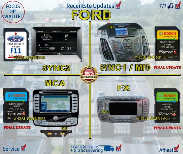 FORD  sd kaarten sync2  , mca , mfd , fx, Computers en Software, Navigatiesoftware, Update, Ophalen of Verzenden