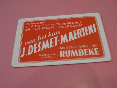 1 oude losse speelkaart Desmet - Maertens , Rumbeke (123), Collections, Cartes à jouer, Jokers & Jeux des sept familles, Comme neuf