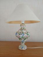 Lampe porcelaine Italie 55 cm avec abat-jour, Ophalen, Zo goed als nieuw