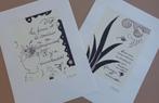 GEORGES BRAQUE / LOT VAN 2 STUKS / ZW-W LITHO / 60x45cm, Enlèvement ou Envoi