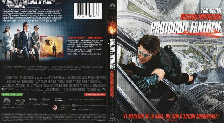 mission impossible  ghost protocole (blu-ray) nieuw, Cd's en Dvd's, Blu-ray, Zo goed als nieuw, Actie, Ophalen of Verzenden