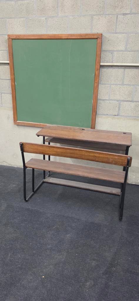 Schoolbankje en krijtbord, Huis en Inrichting, Overige Huis en Inrichting, Ophalen, Zo goed als nieuw