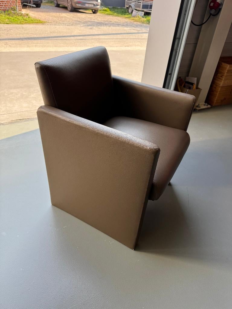 Stoel, Ophalen, Bruin, Leer, Zo goed als nieuw