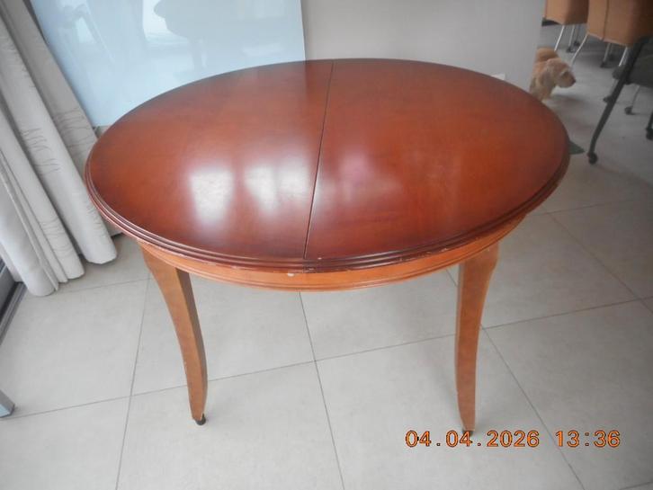 Table ronde, Maison & Meubles, Tables | Tables à manger, Utilisé, 100 à 150 cm, 100 à 150 cm, Cinq personnes ou plus, Ovale, Cerisier