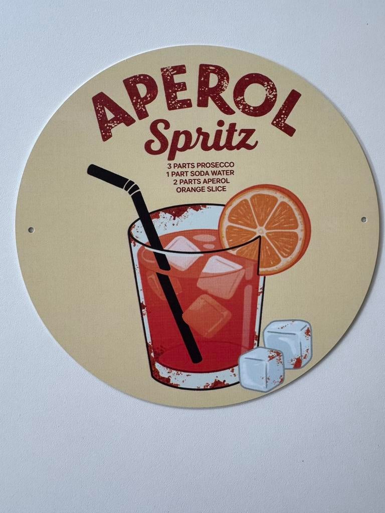 Metalen reclamebord Aperol, Ophalen of Verzenden, Nieuw, Reclamebord