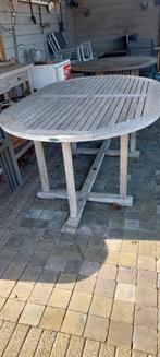 Tuintafel teak, Ophalen, Gebruikt, Ovaal, Hout