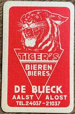 Oude speelkaart TIGER’S BIEREN/DE BLIECK/AALST, Ophalen of Verzenden, Zo goed als nieuw, Speelkaart(en)