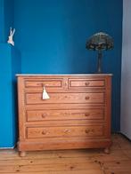 Antieke ladekast met marmer blad, Huis en Inrichting, Kasten | Ladekasten, Gebruikt, 5 laden of meer, 50 tot 100 cm, Minder dan 100 cm