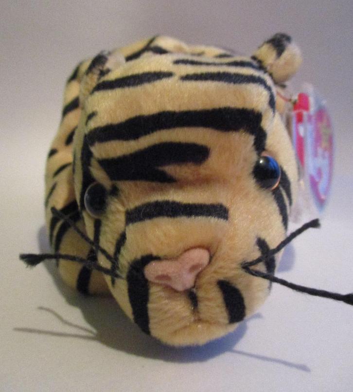 BEANIE BABIES:151-STRIPESTIJGER-MINT/EXCELLENT-VINTAGE-29cm, Verzamelen, Complete verzamelingen en Collecties, Verzenden