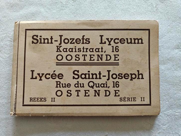 Vintage boekje postkaarten "Sint-Jozefs Lyceum Oostende", Verzamelen, Postkaarten | Themakaarten, Ophalen of Verzenden