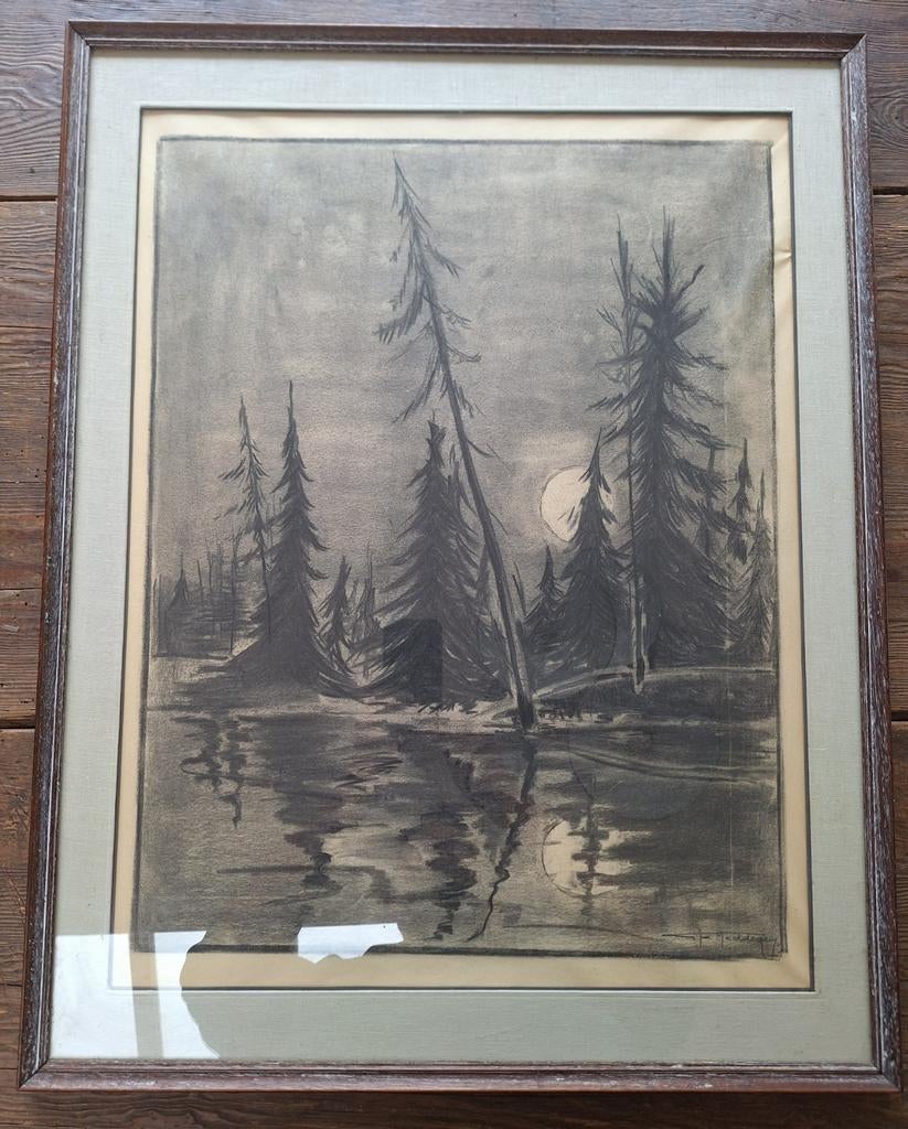 Houtskoolgravure, Ophalen of Verzenden