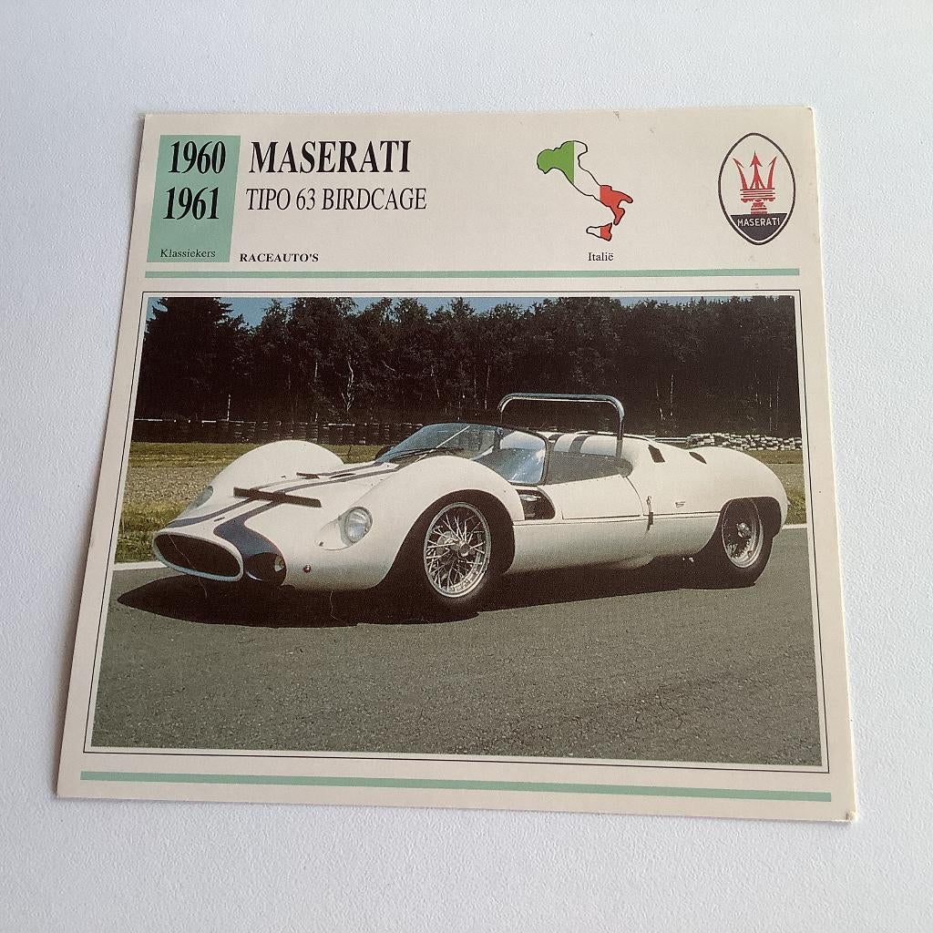 Maserati Tipo 63 Birdcage autokaart, Ophalen of Verzenden, Zo goed als nieuw, Overige merken