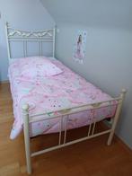 Lit simple en métal blanc avec sommier à lattes., Maison & Meubles, Chambre à coucher | Lits, 90 cm, Enlèvement, Blanc, Une personne