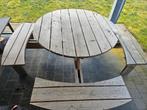 Houten, ronde picknicktafel, Ophalen, Gebruikt, Rond, Hout