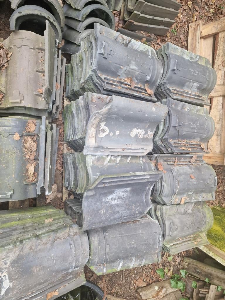 Ovh blauw gesmoord gebr feyen, Doe-het-zelf en Bouw, Ophalen, Blauw, Dakpannen