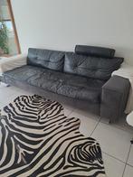 Divan cuir noir, Maison & Meubles, Trois personnes, 100 à 125 cm, 200 à 250 cm, Banc droit