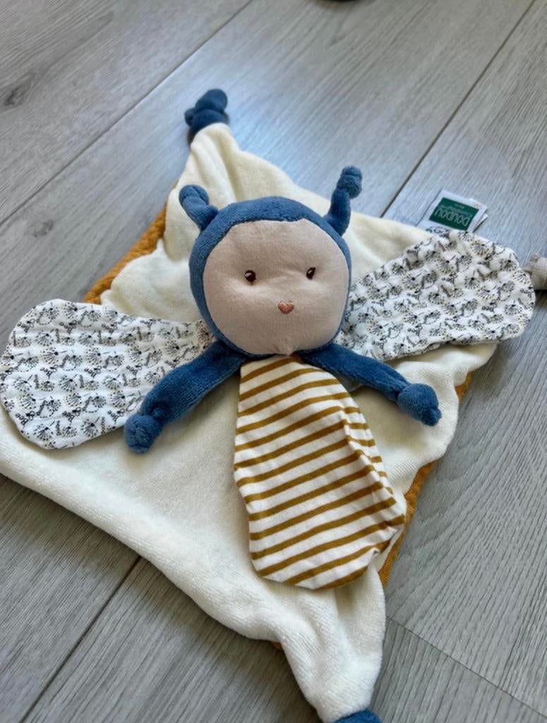 Doudou abeille Pollen en coton bio, Enlèvement, Comme neuf, Doudou