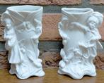 2 bisquit bijeenhorende siervaasjes - Samen verkocht, Antiek en Kunst, Antiek | Porselein, Ophalen of Verzenden