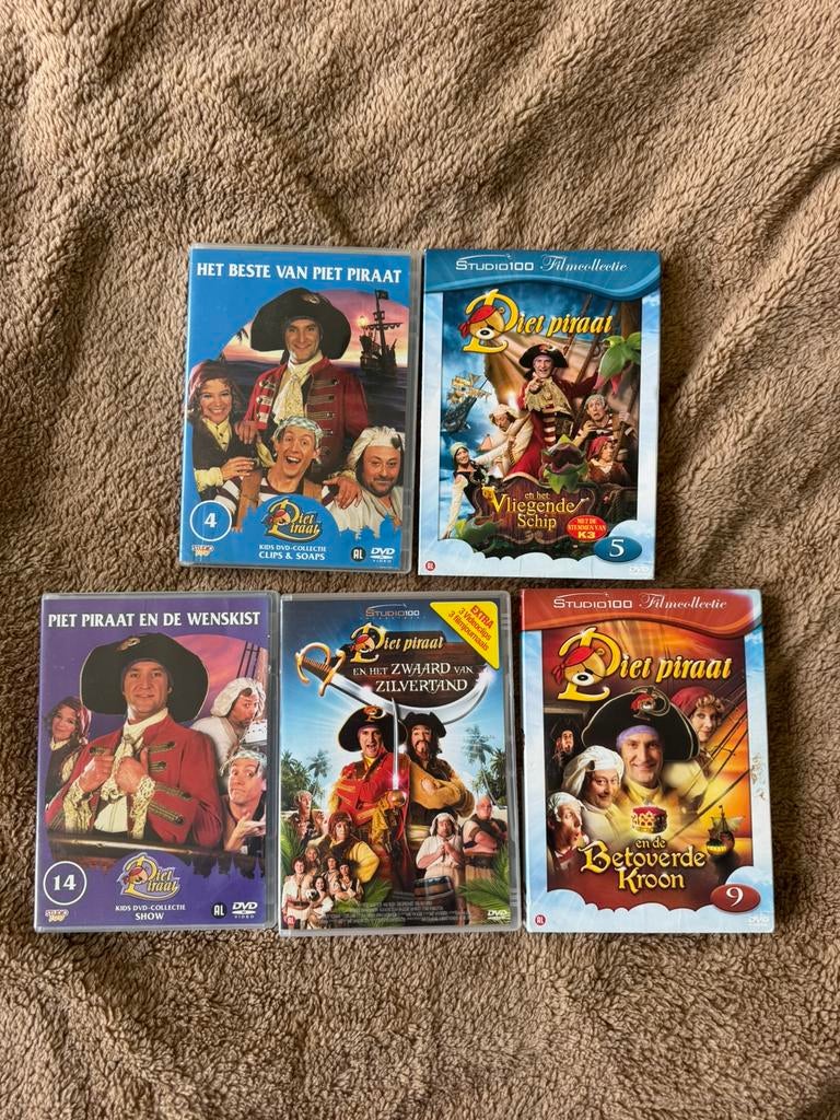 Piet Piraat dvds, Cd's en Dvd's, Cd's | Kinderen en Jeugd, Ophalen of Verzenden, Zo goed als nieuw