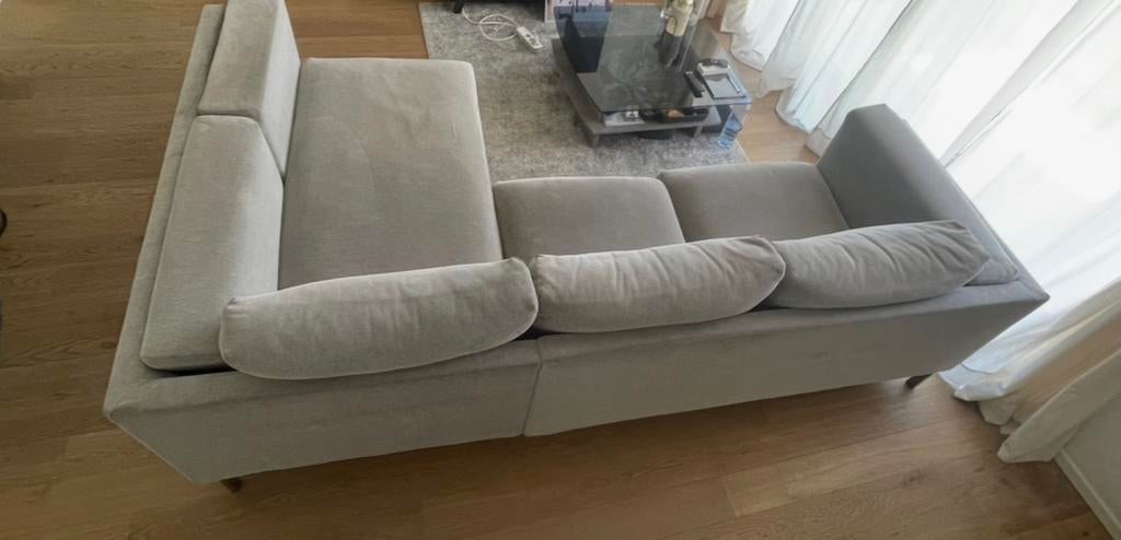 Canapé d’angle IKEA gris avec méridienne – bon état, Maison & Meubles, Canapés | Salons, Enlèvement