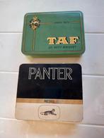 Lot de 2 boîtes métalliques de cigarillos TAF et PANTER, Collections, Enlèvement ou Envoi