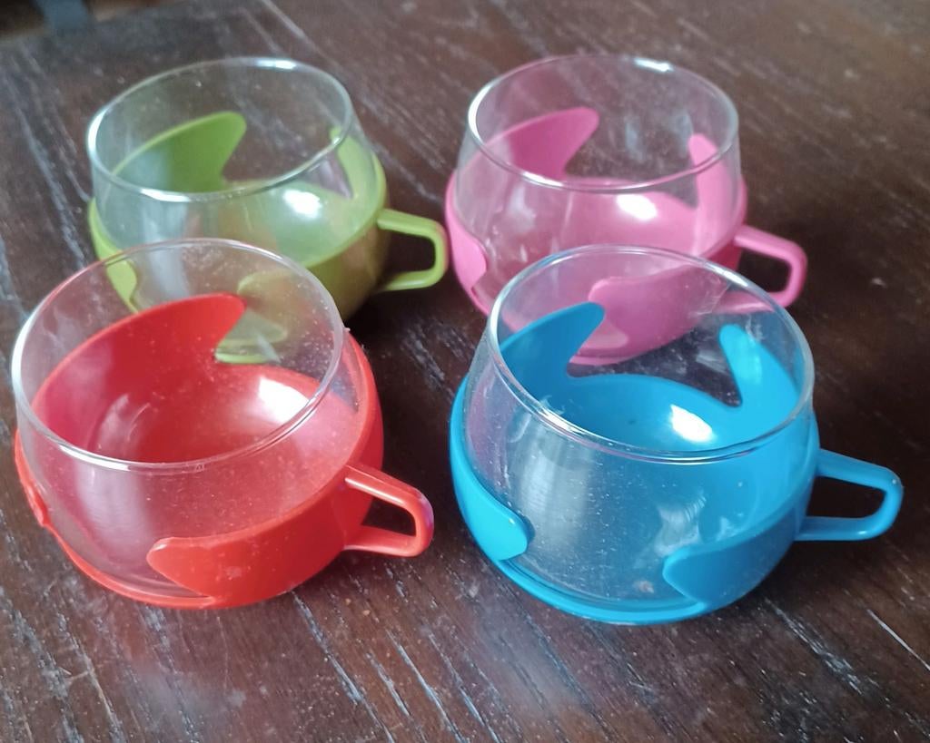 4 vintage theeglazen, Antiek en Kunst, Ophalen