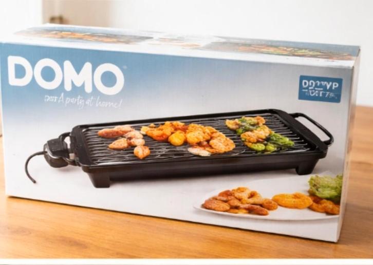 Plancha DOMO neuve 1800W – jamais utilisée (Anderlecht), Electroménager, Plaques de gril, Neuf, Gril de table, Enlèvement